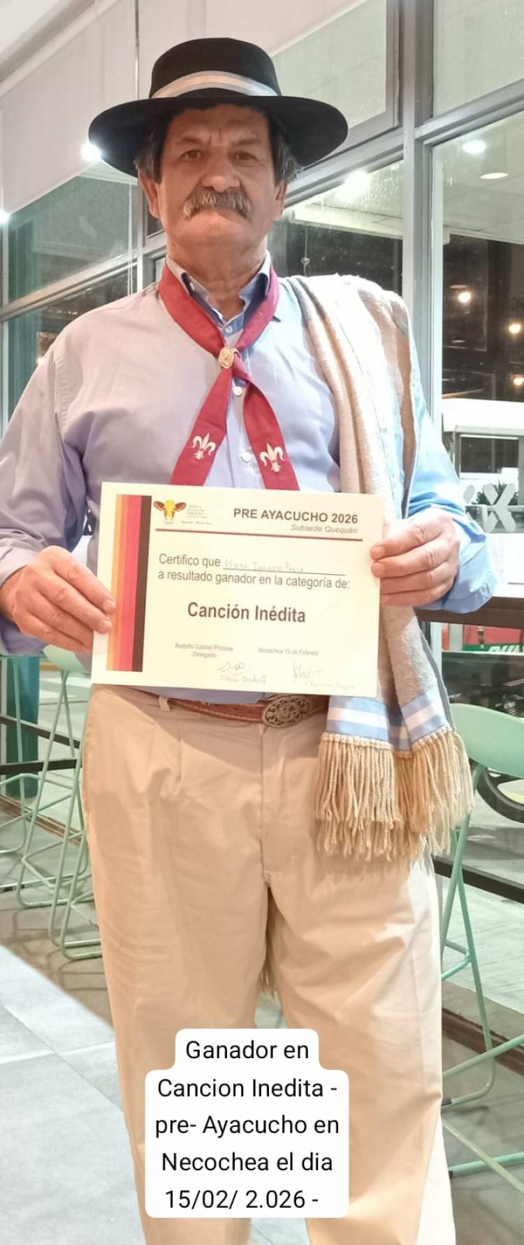 Reconocimiento a pringlense en Necochea