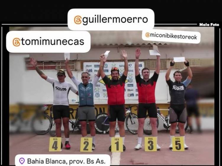 Ciclismo: Erro hizo podio en Bahía Blanca