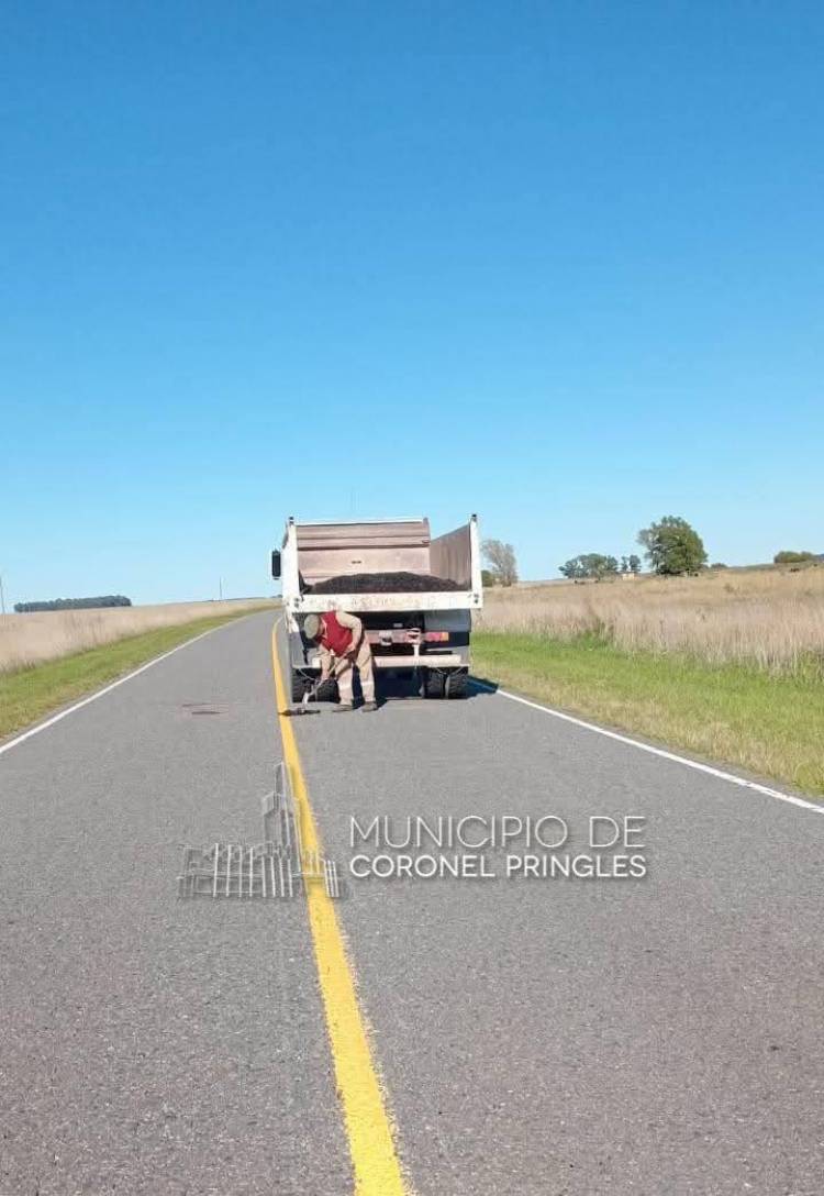 Trabajos en el ingreso a Indio Rico
