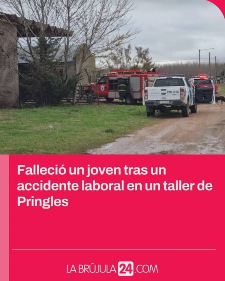 Falleció un joven tras un accidente laboral en un taller de Pringles